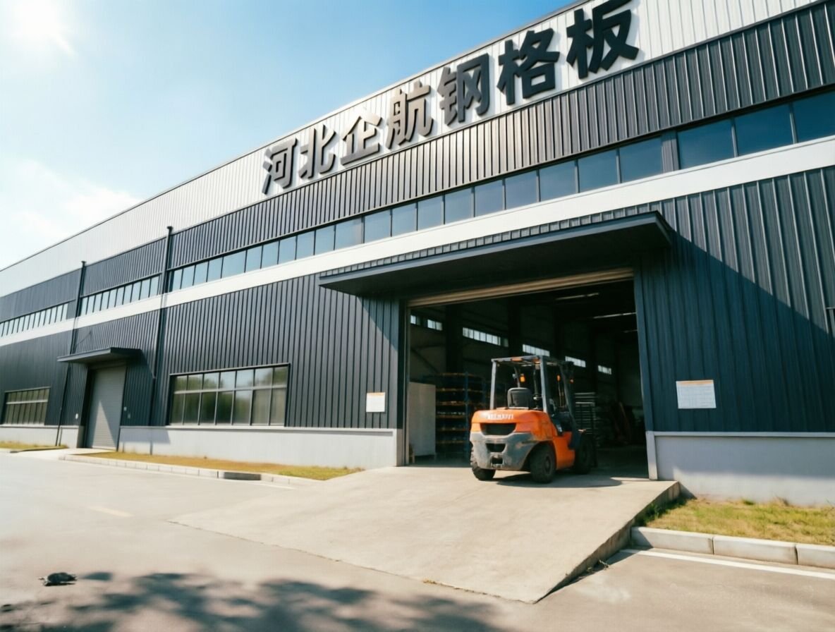 河北企航钢格板厂区外景实拍